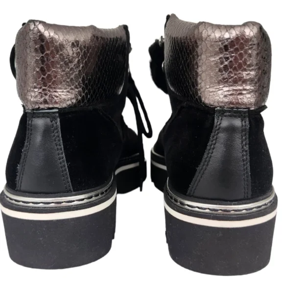 Pollini Velvet Lace Up Booties - Picture 5 of 11